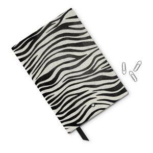 Montblanc Notebook #146 Pony Hair Zebra Premium Paper Blank Silver Cut Notebook
